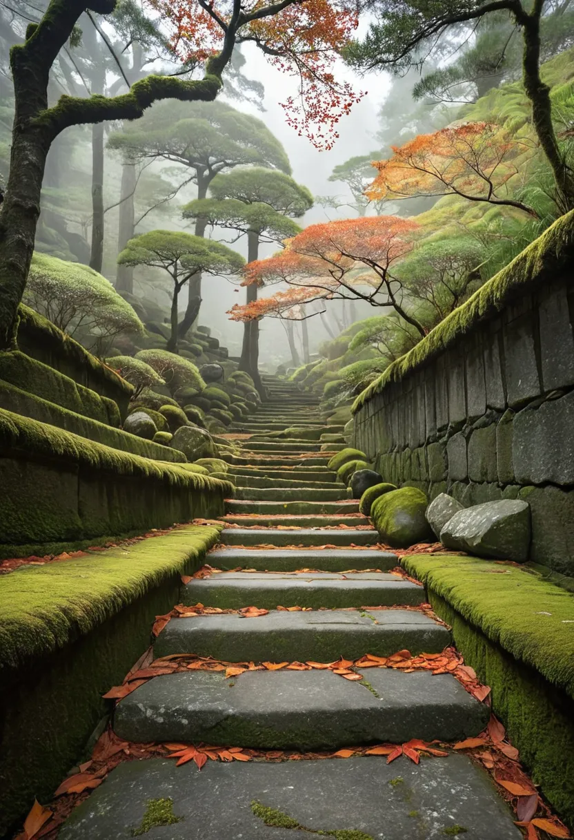 奥嵯峨 — 苔の石段