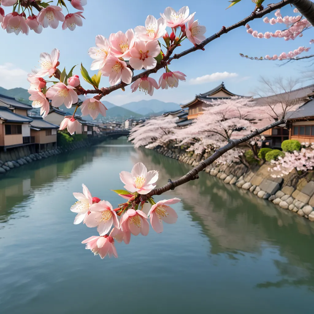 Spring — cherry by the river